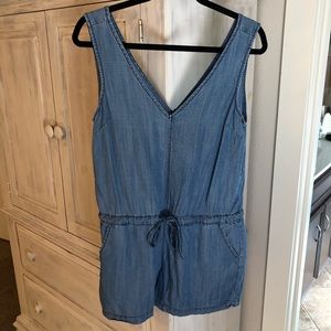 Bloomingdale’s Aqua Denim Romper